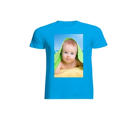 Koszulka dziecica bawena turkusowa