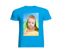 Koszulka dziecięca bawełna turkusowa